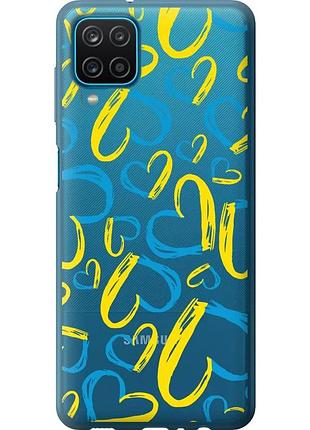 Чехол силиконовый патриотический на телефон samsung galaxy m12 m127f сердца ua "5292u-2360-58250"