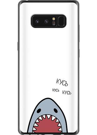 Чехол 2d пластиковый на телефон samsung galaxy note 8 акула "4870t-1020-58250"