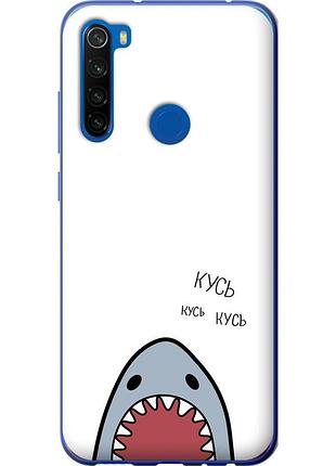 Чехол 2d пластиковый на телефон xiaomi redmi note 8t акула "4870t-1818-58250"