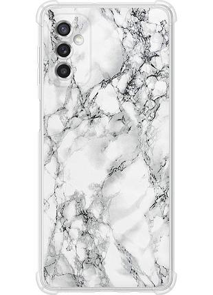 Чехол силикон с усиленными углами на телефон samsung galaxy m52 m526b мрамор белый "4480sp-2490-58250"