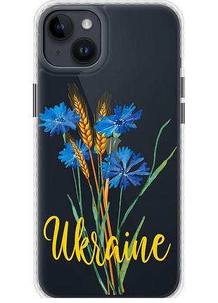 Чехол чехол bumper патриотический на телефон iphone 14 plus ukraine v2 "5445pc-2645-58250"