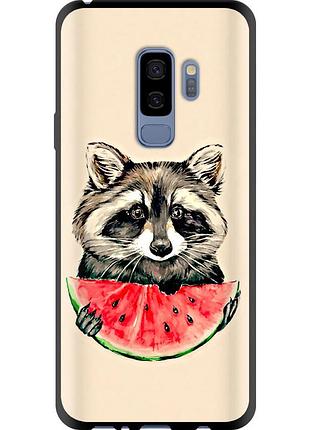 Чехол tpu на телефон samsung galaxy s9 plus енотик с арбузом "4605b-1365-58250"