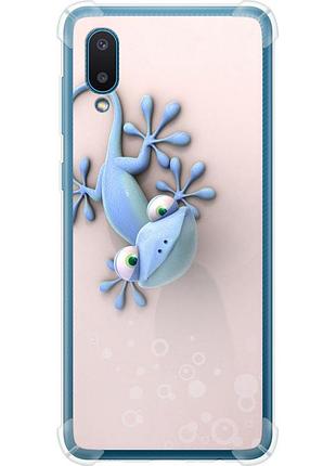Чохол силіконовий протиударний с посиленими кутами на телефон samsung galaxy a02 a022g гекончик "1094sp-2260-58250"