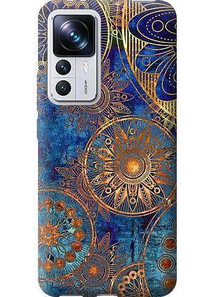 Чехол силиконовый на телефон xiaomi 12t золотой узор "678u-3332-58250"