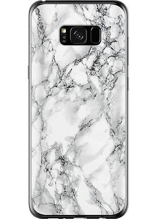 Чохол силіконовий на телефон samsung galaxy s8 plus мармур білий "4480u-817-58250"