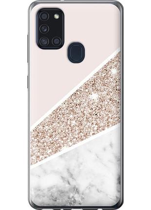 Чехол 2d пластиковый на телефон samsung galaxy a21s a217f пастельный мрамор "4342t-1943-58250"