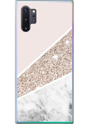 Чехол 2d пластиковый на телефон samsung galaxy note 10 plus пастельный мрамор "4342t-1756-58250"