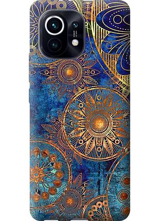 Чохол 2d пластиковий на телефон xiaomi mi 11 золотий візерунок "678t-2253-58250"