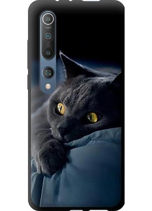 Чехол tpu на телефон xiaomi mi 10 дымчатый кот "825b-1860-58250"