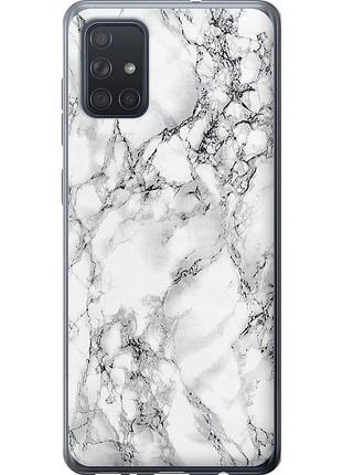 Чехол силиконовый на телефон samsung galaxy a71 2020 a715f мрамор белый "4480u-1826-58250"