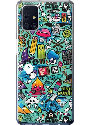 Чохол силіконовий на телефон samsung galaxy m31s m317f стікер бомбінг 1 "693u-2055-58250"