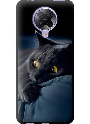 Чохол tpu на телефон xiaomi redmi k30 pro димчастий кіт "825b-1899-58250"