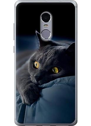 Чохол силіконовий на телефон xiaomi redmi note 4 димчастий кіт "825u-352-58250"