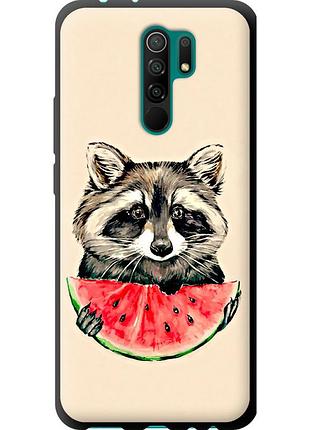 Чохол tpu на телефон xiaomi redmi 9 єнотик з кавуном "4605b-2019-58250"