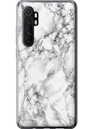 Чохол 2d пластиковий на телефон xiaomi mi note 10 lite мармур білий "4480t-1937-58250"