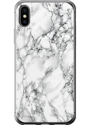 Чохол силіконовий на телефон iphone x мармур білий "4480u-1050-58250"