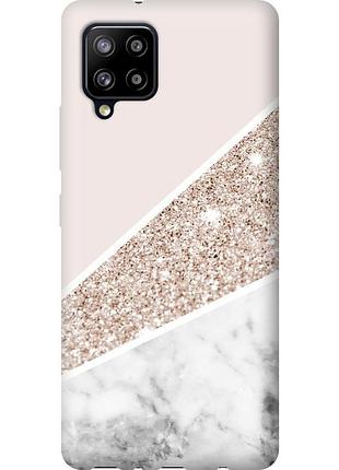 Чехол 2d пластиковый на телефон samsung galaxy a42 a426b пастельный мрамор "4342t-2098-58250"