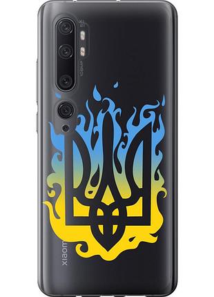 Чохол силіконовий патріотичний на телефон xiaomi mi note 10 герб v1 "5258u-1820-58250"