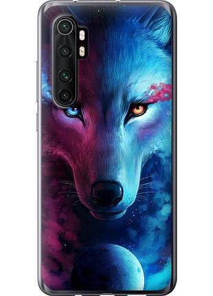 Чохол 2d пластиковий на телефон xiaomi mi note 10 lite арт-вовк "3999t-1937-58250"