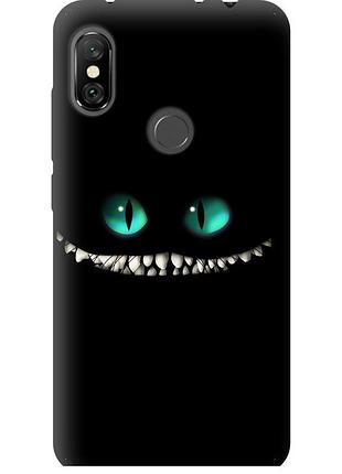Чехол tpu на телефон xiaomi redmi note 6 pro чеширский кот "689b-1551-58250"