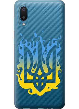 Чохол 2d пластиковий патріотичний на телефон samsung galaxy a02 a022g герб v1 "5258t-2260-58250"