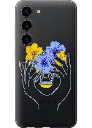 Чехол силиконовый патриотический на телефон samsung galaxy s23 девушка v4 "5276u-2907-58250"