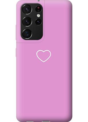Чохол силіконовий на телефон samsung galaxy s21 ultra (5g) серце 2 "4863u-2116-58250"