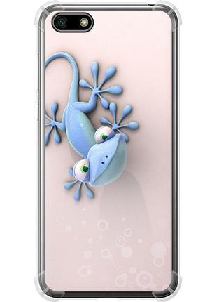 Чохол силіконовий протиударний с посиленими кутами на телефон huawei y5 2018 гекончик "1094sp-1500-58250"