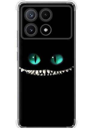 Чохол силіконовий протиударний с посиленими кутами на телефон xiaomi poco x6 pro чеширський кіт "689sp-3497-58250"