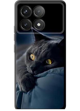 Чехол tpu на телефон xiaomi redmi k70 дымчатый кот "825b-3799-58250"