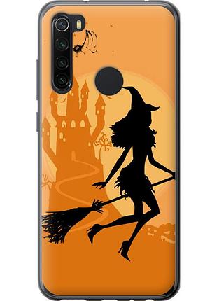 Чохол 2d пластиковий на телефон xiaomi redmi note 8 відьма на мітлі "1184t-1787-58250"