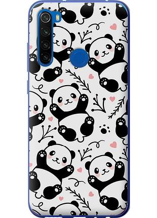 Чехол 2d пластиковый на телефон xiaomi redmi note 8t панды "4318t-1818-58250"