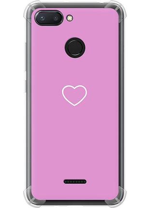 Чохол силіконовий протиударний с посиленими кутами на телефон xiaomi redmi 6 серце 2 "4863sp-1521-58250"