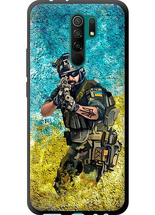 Чехол tpu патриотический на телефон xiaomi redmi 9 воин зсу "5311b-2019-58250"