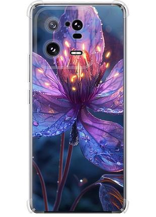 Чохол силіконовий протиударний с посиленими кутами на телефон xiaomi 13 pro магічна квітка "6038sp-2959-58250"