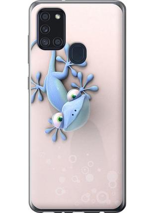 Чохол 2d пластиковий на телефон samsung galaxy a21s a217f гекончик "1094t-1943-58250"