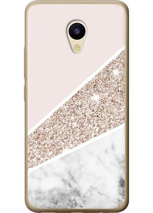 Чохол 2d пластиковий на телефон meizu m5 пастельний мармур "4342t-420-58250"
