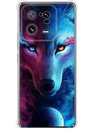Чохол силіконовий протиударний с посиленими кутами на телефон xiaomi 13 pro арт-вовк "3999sp-2959-58250"