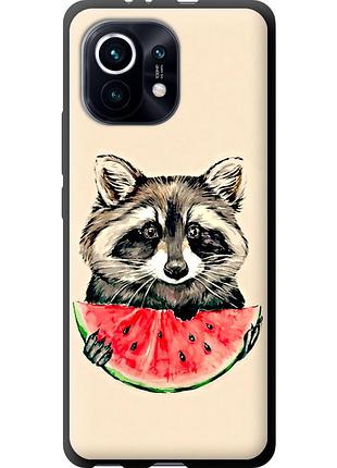 Чехол tpu на телефон xiaomi mi 11 енотик с арбузом "4605b-2253-58250"