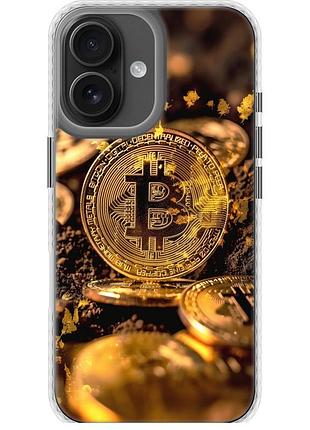 Чохол чохол bumper на телефон iphone 16 золота лихоманка біткойна "6089pc-3709-58250"