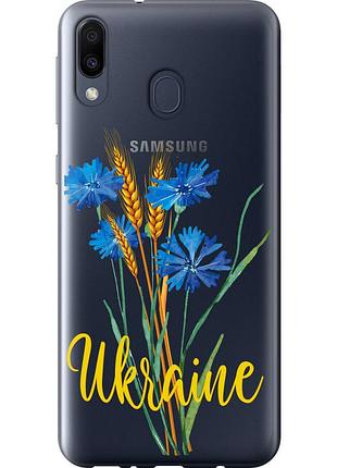 Чехол силиконовый патриотический на телефон samsung galaxy m20 ukraine v2 "5445u-1660-58250"
