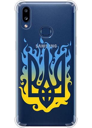 Чехол силикон с усиленными углами патриотический на телефон samsung galaxy a10s a107f герб v1 "5258sp-1776-58250"