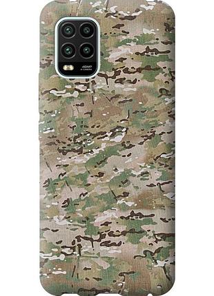 Чехол 2d пластиковый на телефон xiaomi mi 10 lite камуфляж v5 "1201t-1924-58250"