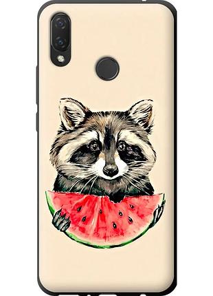 Чохол tpu на телефон huawei p smart plus єнотик з кавуном "4605b-1555-58250"