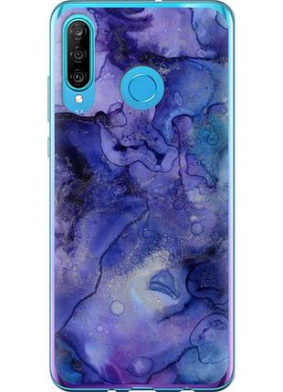 Чехол 2d пластиковый на телефон huawei p30 lite мрамор 7 "4802t-1651-58250"
