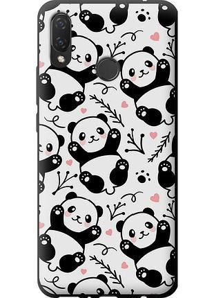 Чехол tpu на телефон huawei p smart plus панды "4318b-1555-58250"