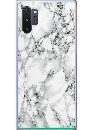 Чехол 2d пластиковый на телефон samsung galaxy note 10 plus мрамор белый "4480t-1756-58250"
