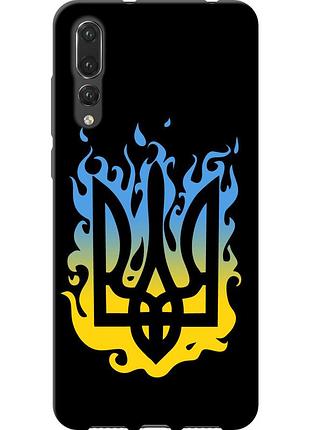 Чохол tpu патріотичний на телефон huawei p20 pro герб v1 "5258b-1470-58250"
