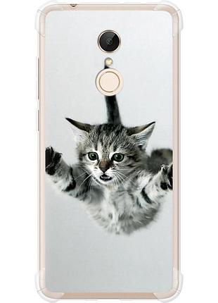 Чохол силіконовий протиударний с посиленими кутами на телефон xiaomi redmi 5 літаюче кошеня "2322sp-1350-58250"