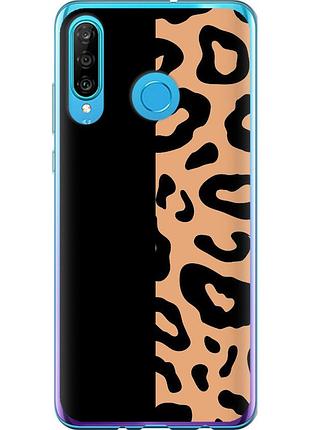 Чехол 2d пластиковый на телефон huawei p30 lite пятна леопарда "4269t-1651-58250"